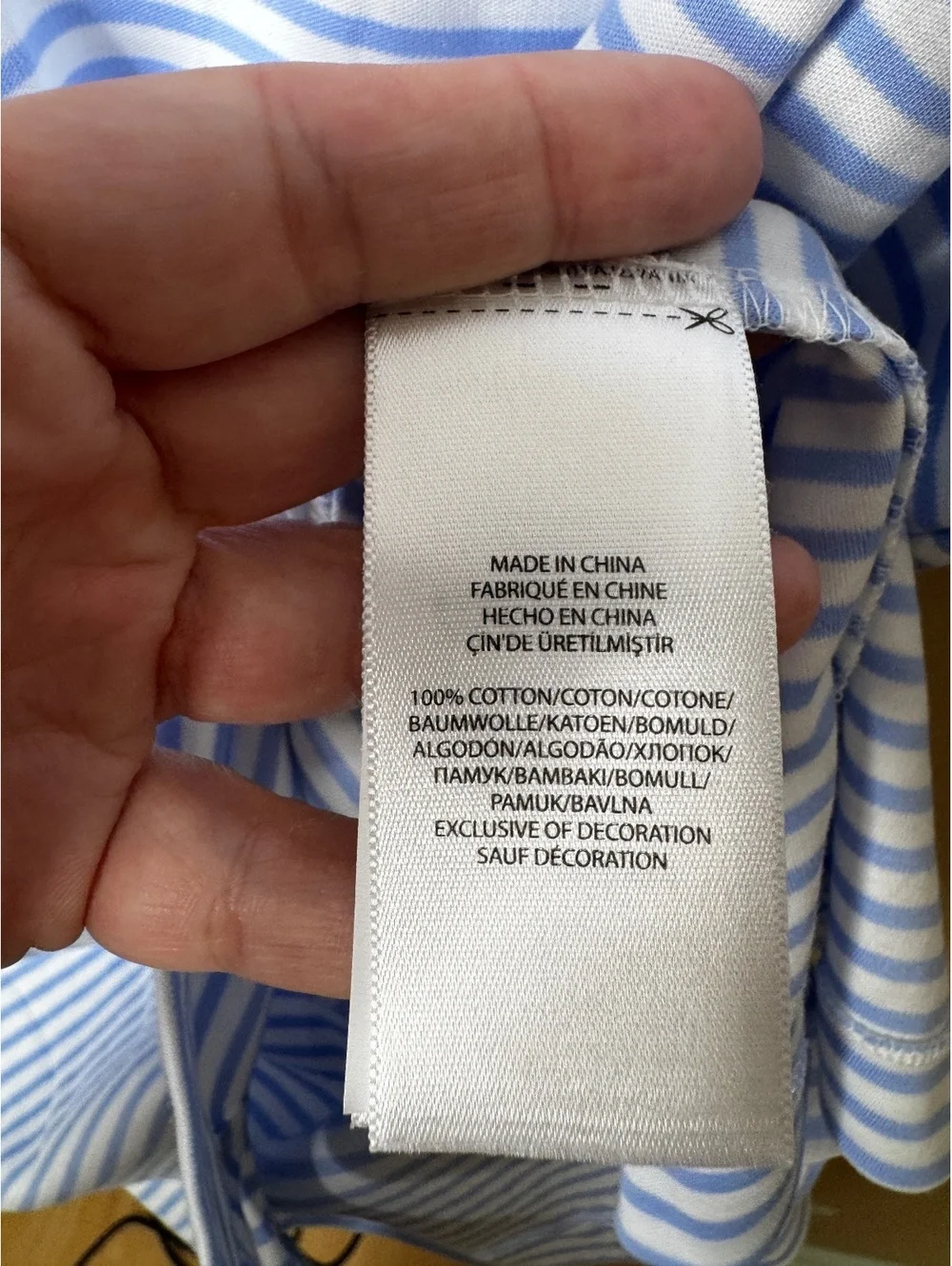 Polo Ralph Lauren Shirt Men's XXL Blue White Striped Polo Classic Fit